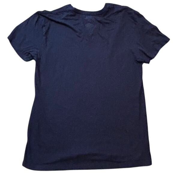 Polo Ralph Lauren Men's V Neck T-Shirt Navy Blue Short Sleeve Large Pony Logo - Picture 2 of 4
